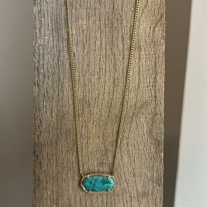 Kendra Scott Gold and Turquoise Pendant Necklace